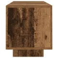 Meuble TV avec lumières LED vieux bois bois d'ingénierie