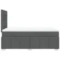 cadre de lit avec matelas gris foncé 120x190cm tissu
