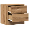 Tables de chevet 2 pcs chêne artisanal bois d'ingénierie