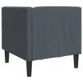 Fauteuil Chesterfield gris foncé velours