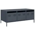Table basse anthracite 101,5x50x43,5 cm acier laminé à froid