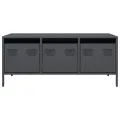 Table basse anthracite 101,5x50x43,5 cm acier laminé à froid