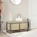 Boîte de rangement avec couvercle chêne sonoma bois ingénierie