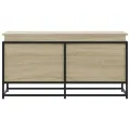 Boîte de rangement avec couvercle chêne sonoma bois ingénierie