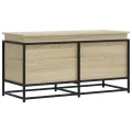 Boîte de rangement avec couvercle chêne sonoma bois ingénierie