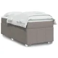 cadre de lit avec matelas Taupe 100x200 cm Tissu
