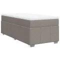 cadre de lit avec matelas Taupe 100x200 cm Tissu