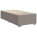 cadre de lit avec matelas Taupe 100x200 cm Tissu