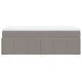 cadre de lit avec matelas Taupe 100x200 cm Tissu