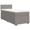 cadre de lit avec matelas Taupe 100x200 cm Tissu