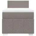 cadre de lit avec matelas Taupe 100x200 cm Tissu