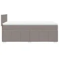 cadre de lit avec matelas Taupe 100x200 cm Tissu
