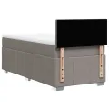 cadre de lit avec matelas Taupe 100x200 cm Tissu