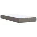 cadre de lit avec matelas Taupe 100x200 cm Tissu