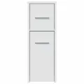 Armoire de salle de bain étroite avec roulettes blanc