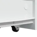 Armoire de salle de bain étroite avec roulettes blanc
