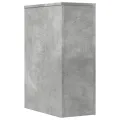 Armoire de salle de bain étroite avec roulettes gris béton