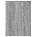 Armoire de salle de bain étroite avec roulettes sonoma gris