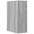 Armoire de salle de bain étroite avec roulettes sonoma gris