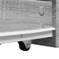 Armoire de salle de bain étroite avec roulettes sonoma gris