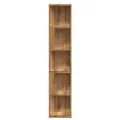 Armoire d'angle chêne artisanal 33x33x165 cm bois d'ingénierie