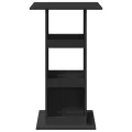 Table de bar avec rangement noir 60x60x102 cm bois d’ingénierie