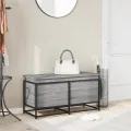 Boîte de rangement avec couvercle sonoma gris bois d'ingénierie