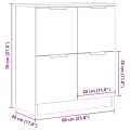 Buffet vieux bois 60x30x70 cm bois d'ingénierie