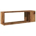 Meuble TV vieux bois 100x24x32 cm bois d'ingénierie