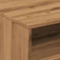 Table basse avec lumières LED chêne artisanal 50x49x40 cm