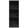 Bibliothèque noir 40x24x109 cm bois d'ingénierie