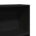 Bibliothèque noir 40x24x109 cm bois d'ingénierie