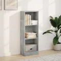 Bibliothèque gris béton 40x24x109 cm bois d'ingénierie