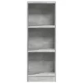Bibliothèque gris béton 40x24x109 cm bois d'ingénierie