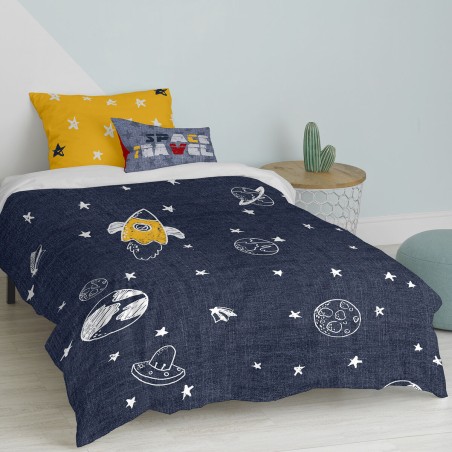 Parure de couette HappyFriday Mr Fox Starspace Multicouleur Lit 1 pers