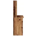 Bureau avec étagères vieux bois 102x45x148 cm bois d'ingénierie