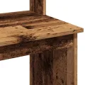 Bureau avec étagères vieux bois 102x45x148 cm bois d'ingénierie