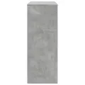 Table de bar avec étagères gris béton bois d'ingénierie