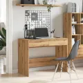 Bureau chêne artisanal 101x50x76,5 cm bois d'ingénierie