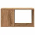 Meuble TV chêne artisanal 60x24x32 cm bois d'ingénierie