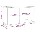 Meuble TV chêne artisanal 60x24x32 cm bois d'ingénierie
