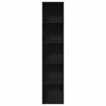Bibliothèque noir 40x30x189 cm bois d'ingénierie