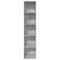Bibliothèque sonoma gris 40x30x189 cm bois d'ingénierie