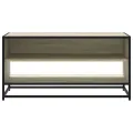 Meuble TV chêne sonoma 91x40x46 cm bois d'ingénierie et métal