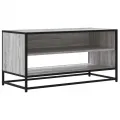 Meuble TV sonoma gris 91x40x46 cm bois d'ingénierie et métal