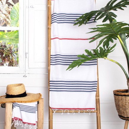 Towel set HappyFriday Lagoon Blue 2 Pieces 2