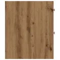 Armoire de salle de bain étroite avec roulettes chêne artisanal