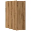Armoire de salle de bain étroite avec roulettes chêne artisanal