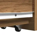 Armoire de salle de bain étroite avec roulettes chêne artisanal