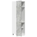 Armoire de réfrigérateur Gris béton 60x57x207 cm Aggloméré